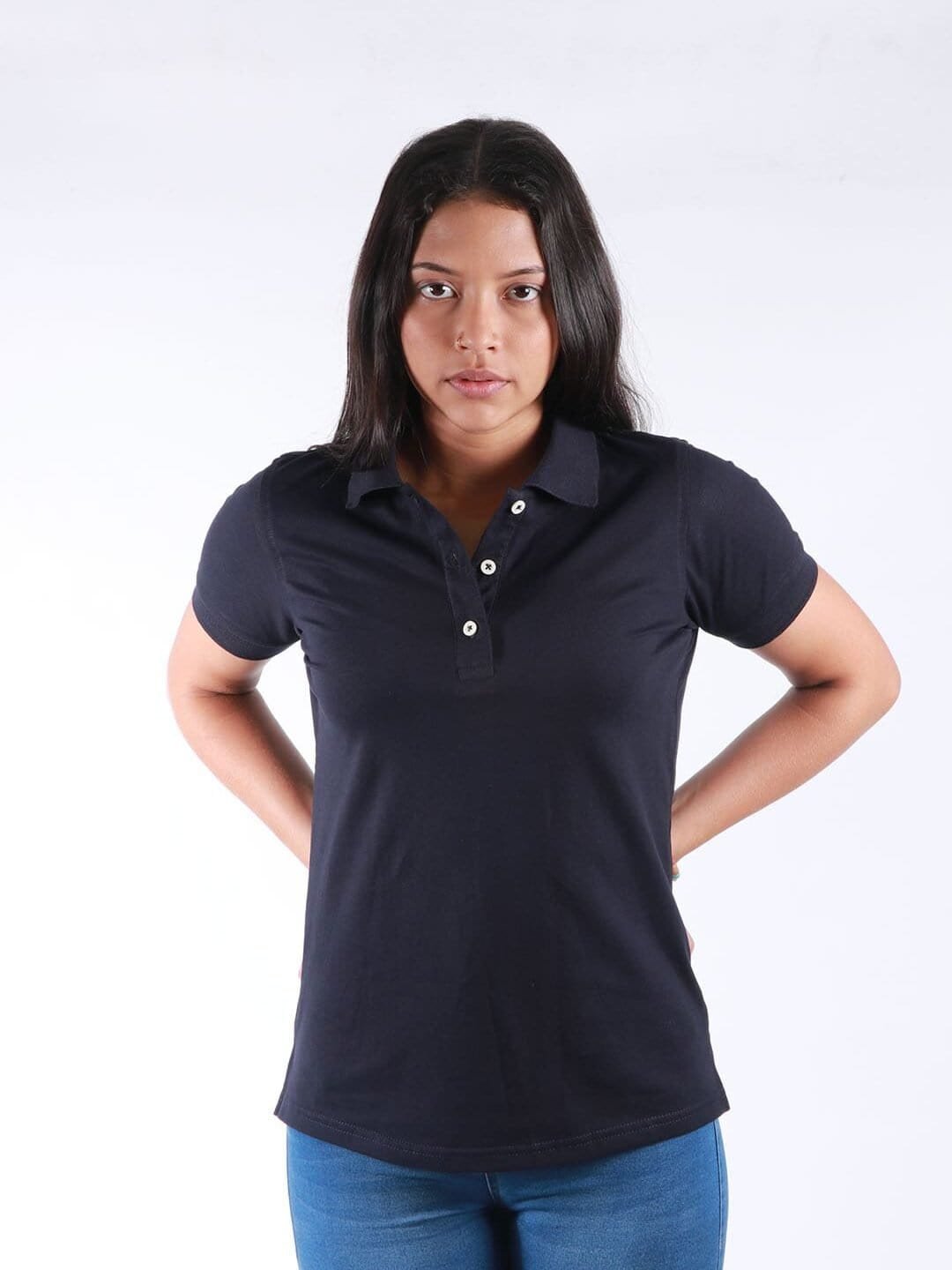 Polo Azul Lar Dama