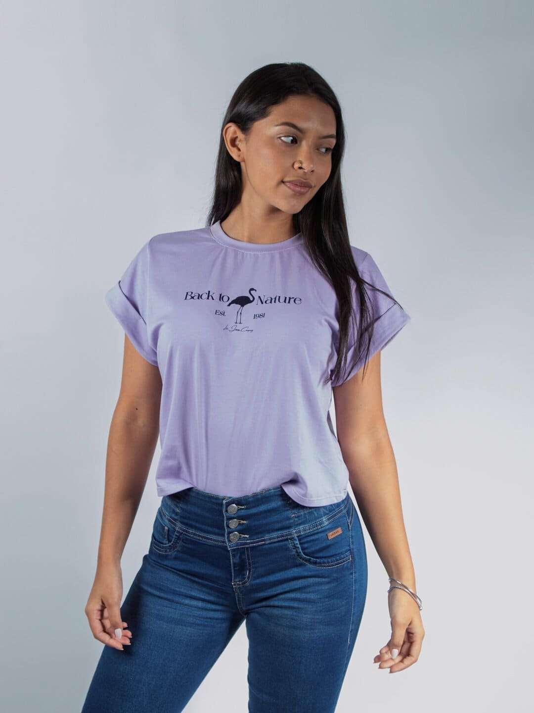 Camiseta Lila Lar Dama