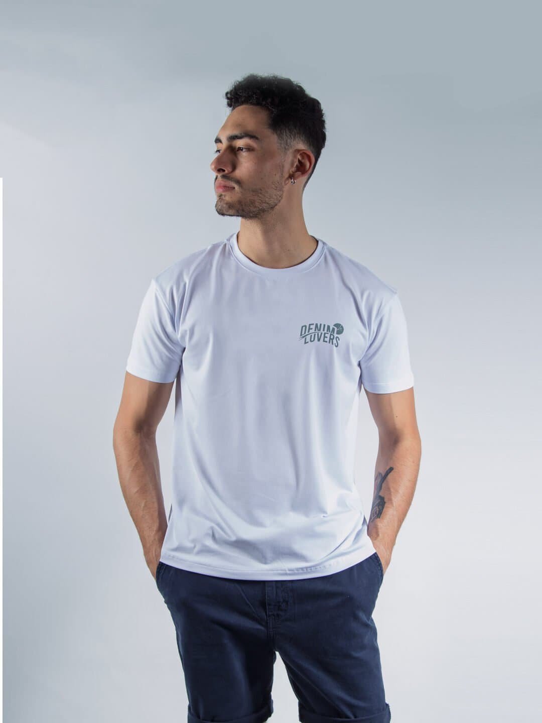 Camiseta Blanca Regular Fit LAR Hombre