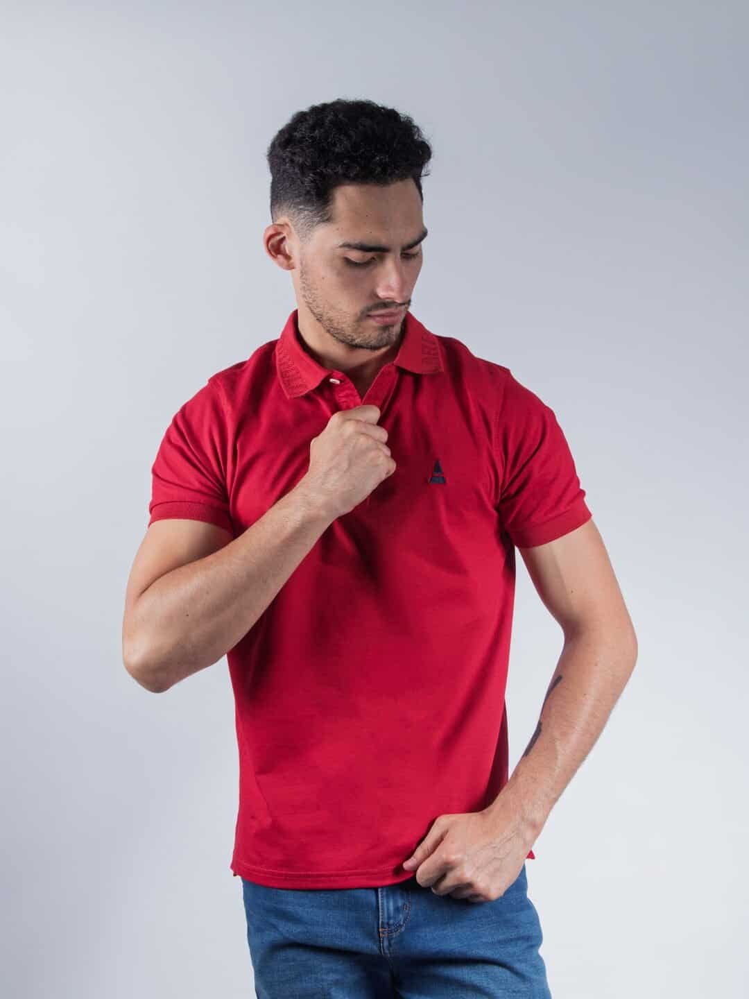Polo Rojo Lar Hombre Slim Fit