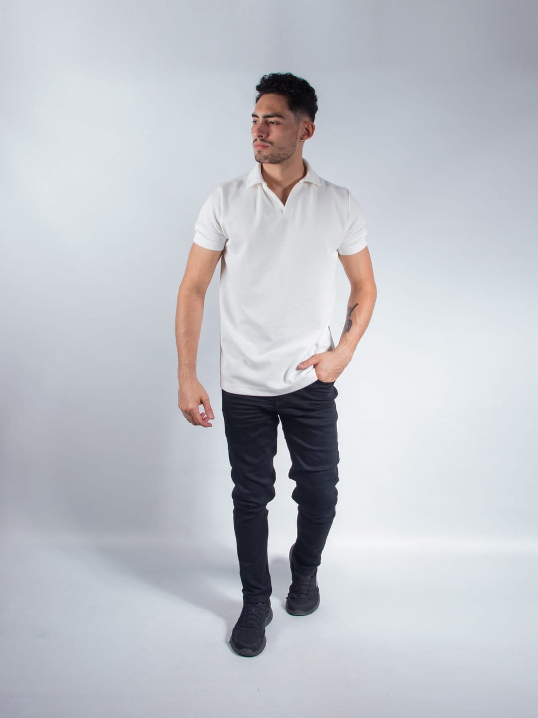 Jean Slim Negro Lar Hombre