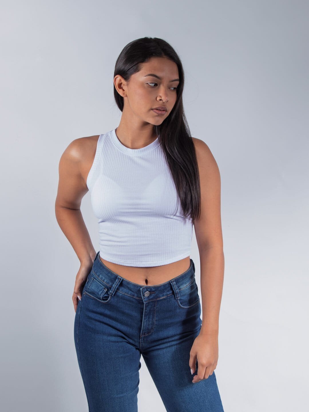 Camiseta Blanco Slim Lar Dama