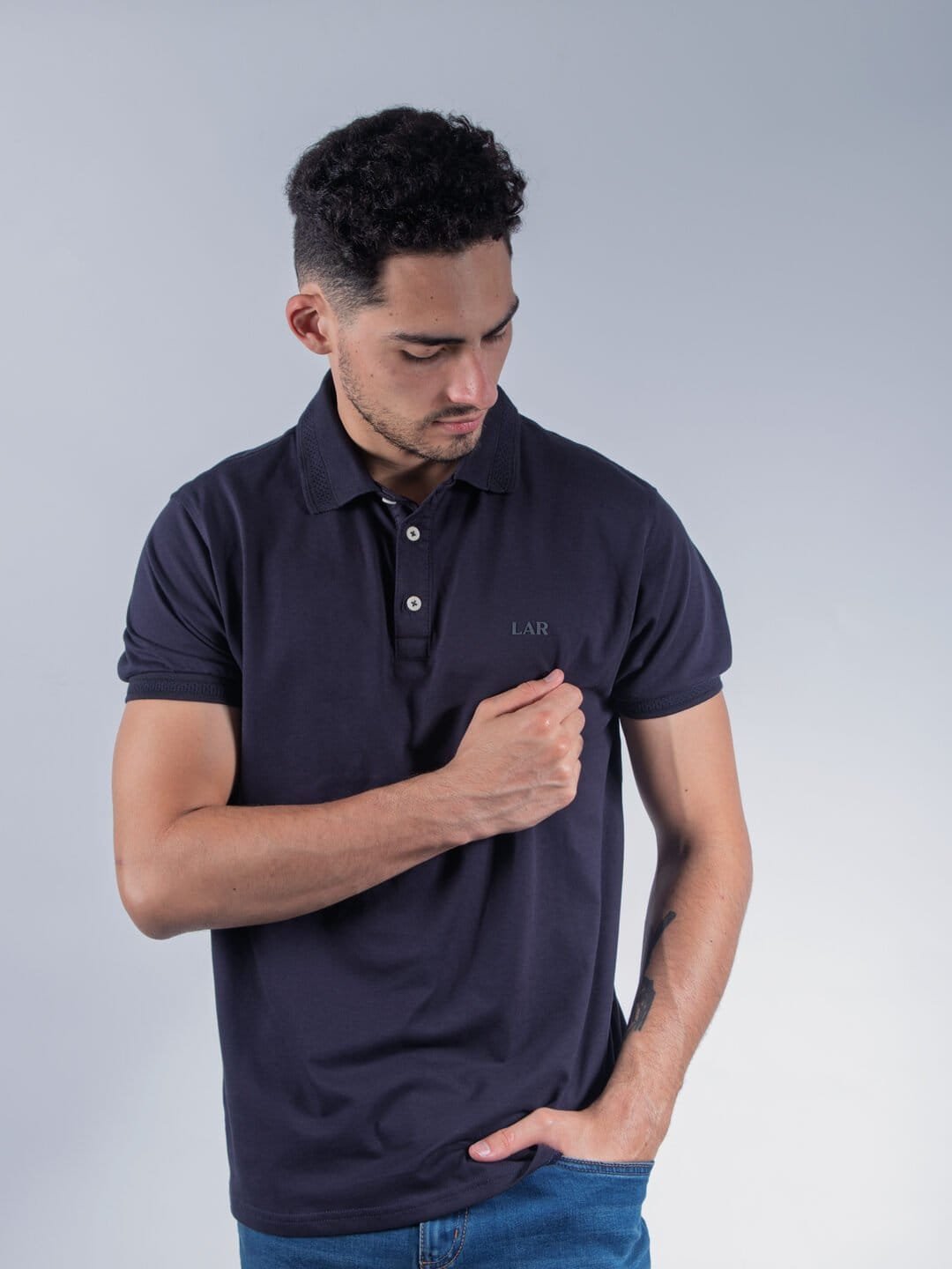 Polo Azul Marino Lar Hombre Regular Fit