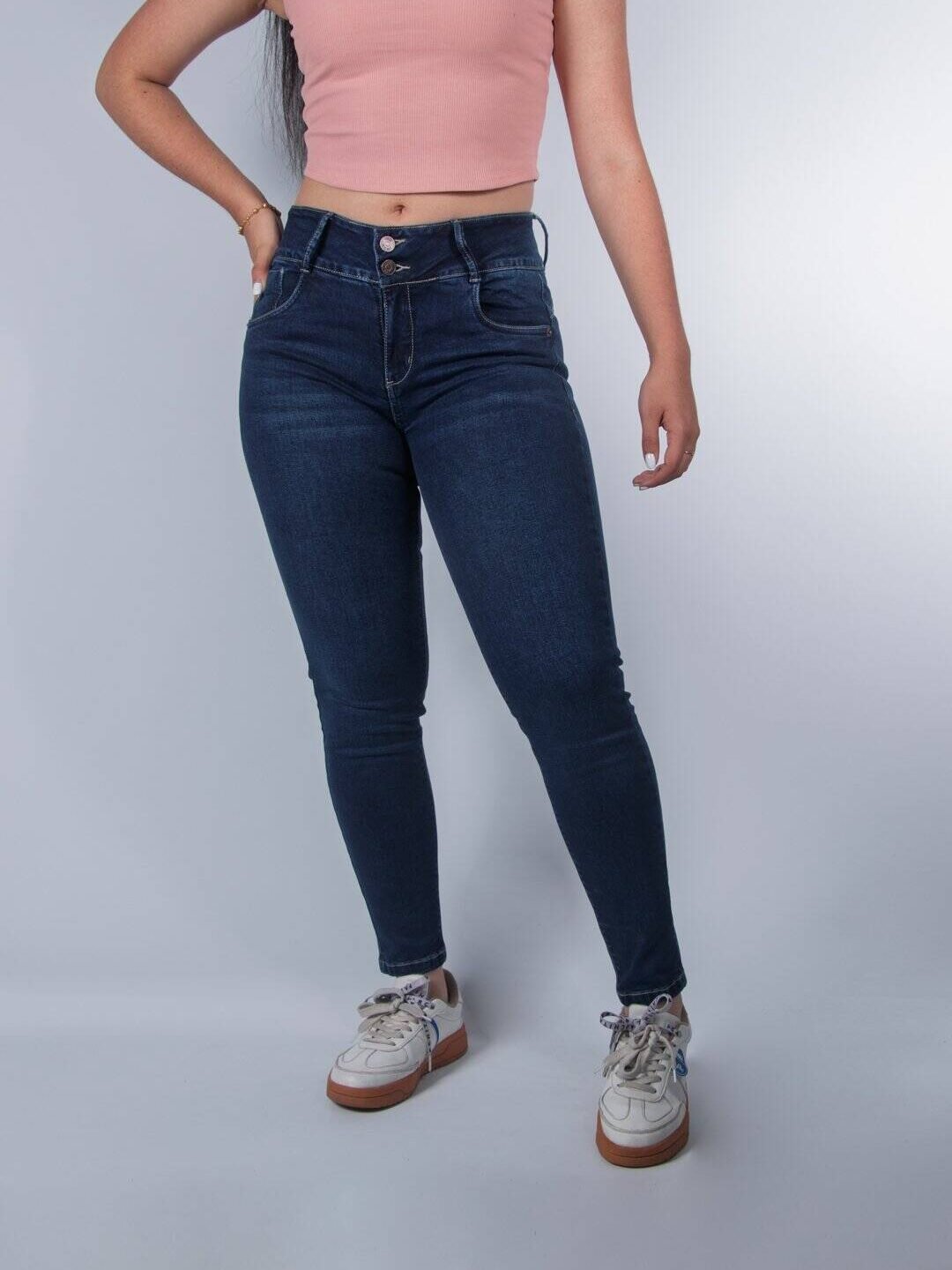 Jean High Mom Lar Medio