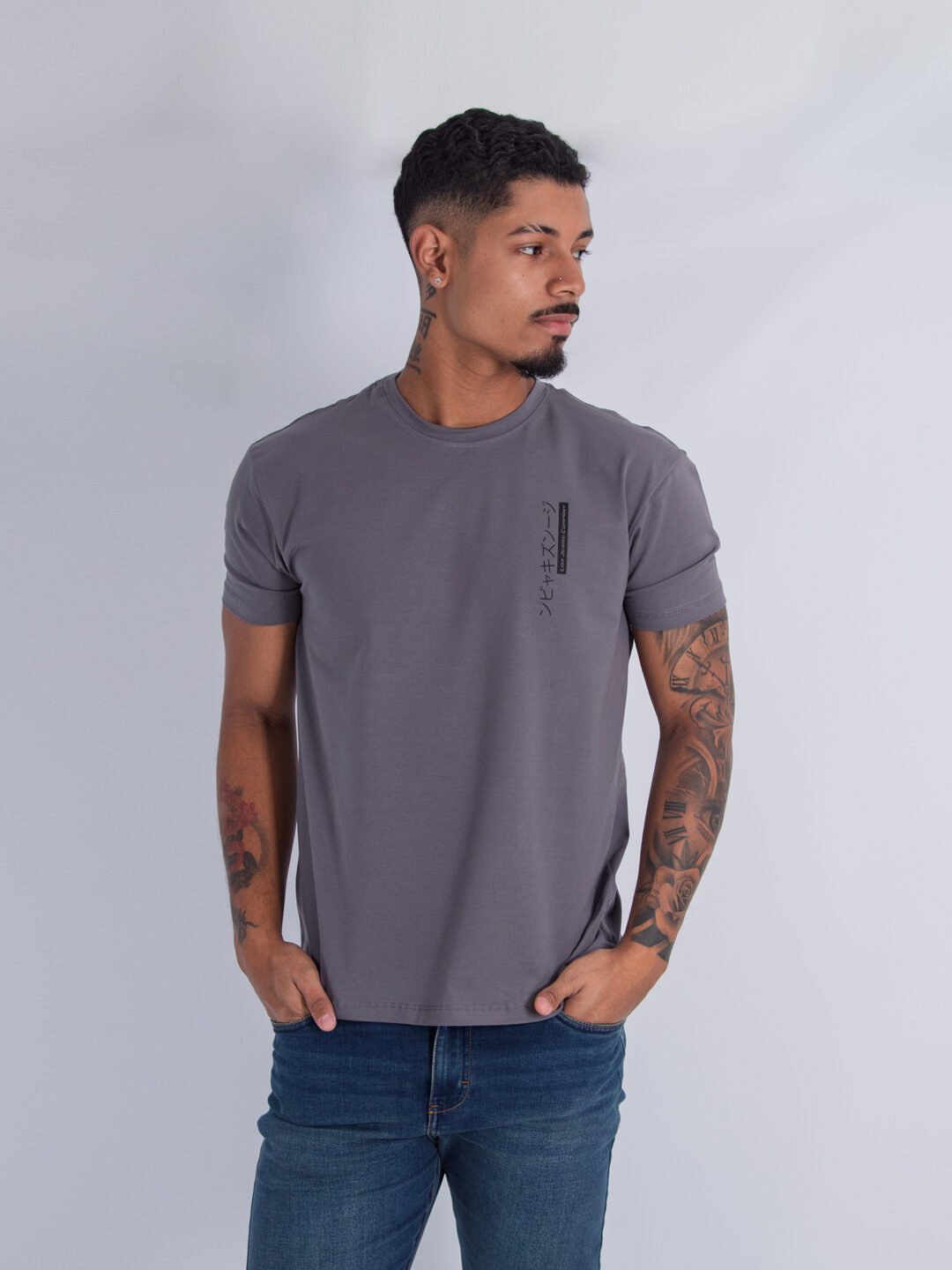 Camiseta Gris Regular Fit LAR