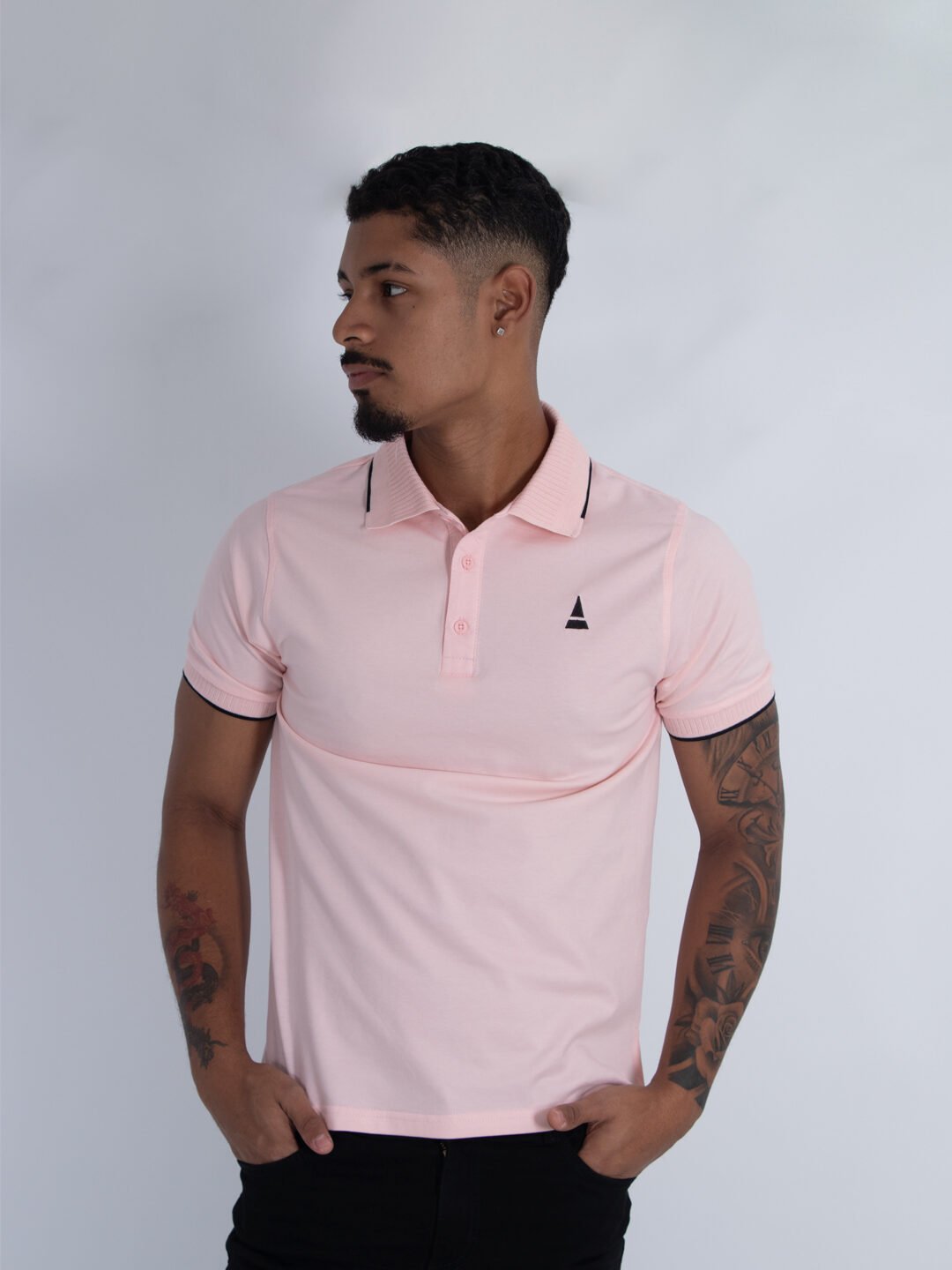 Polo Rosada Lar Hombre Slim Fit