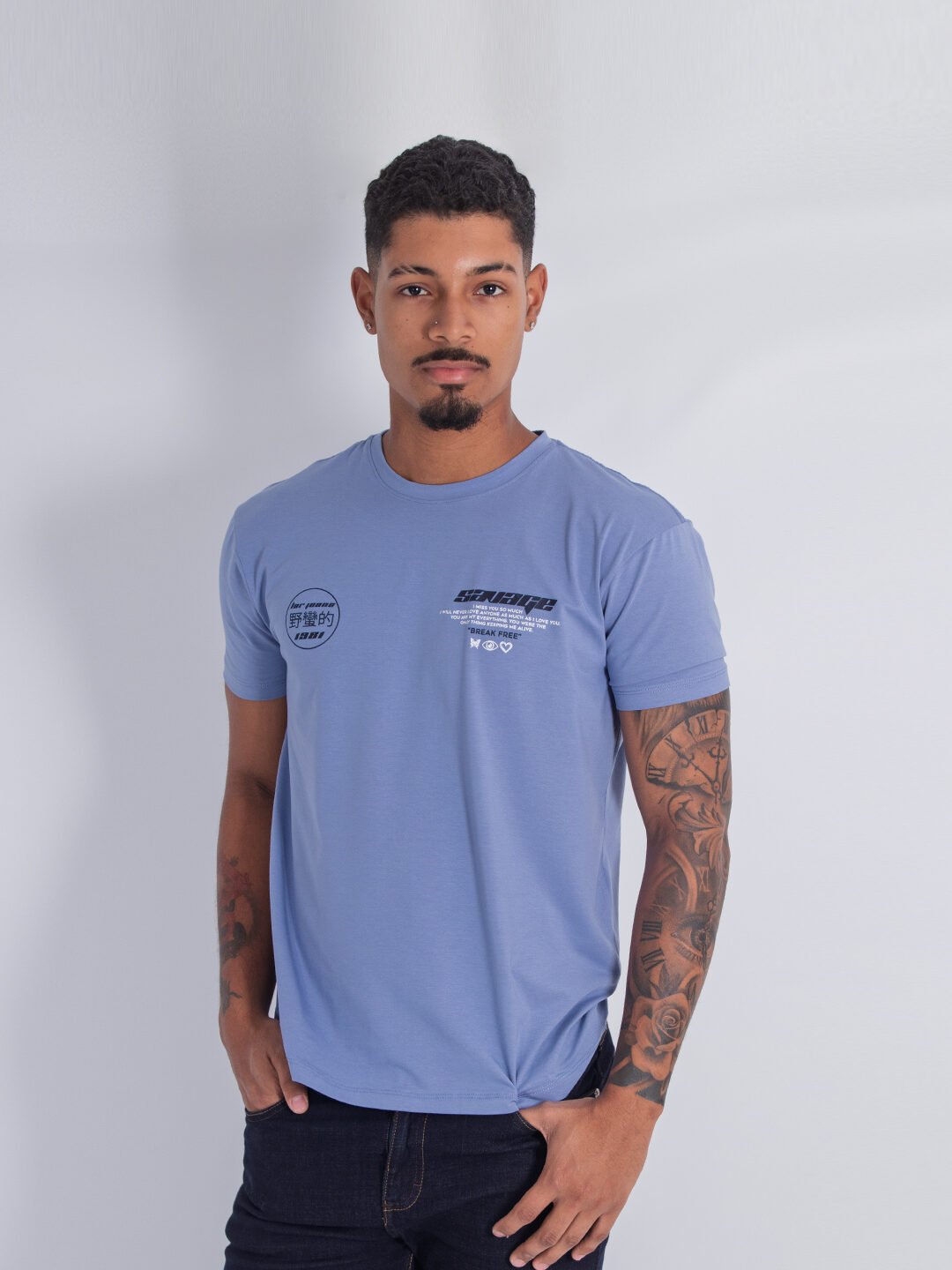 Camiseta Azul Regular Fit Lar