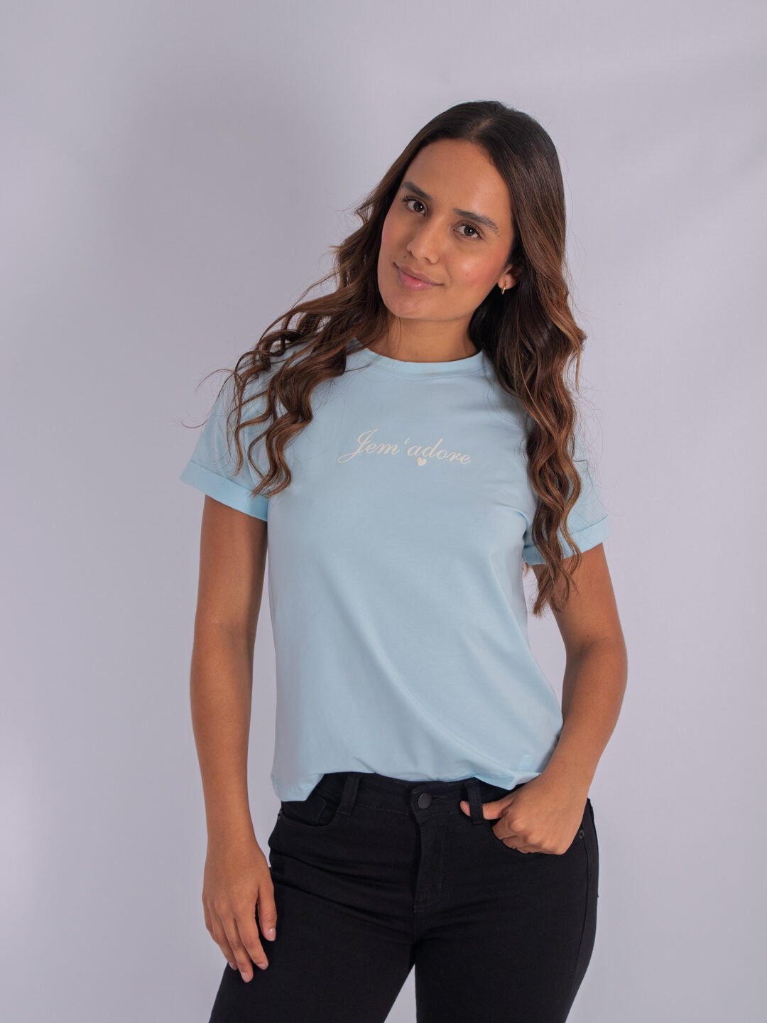 Camiseta Celeste Lar Dama