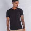 Camiseta Negra Hombre Regular Fit LAR