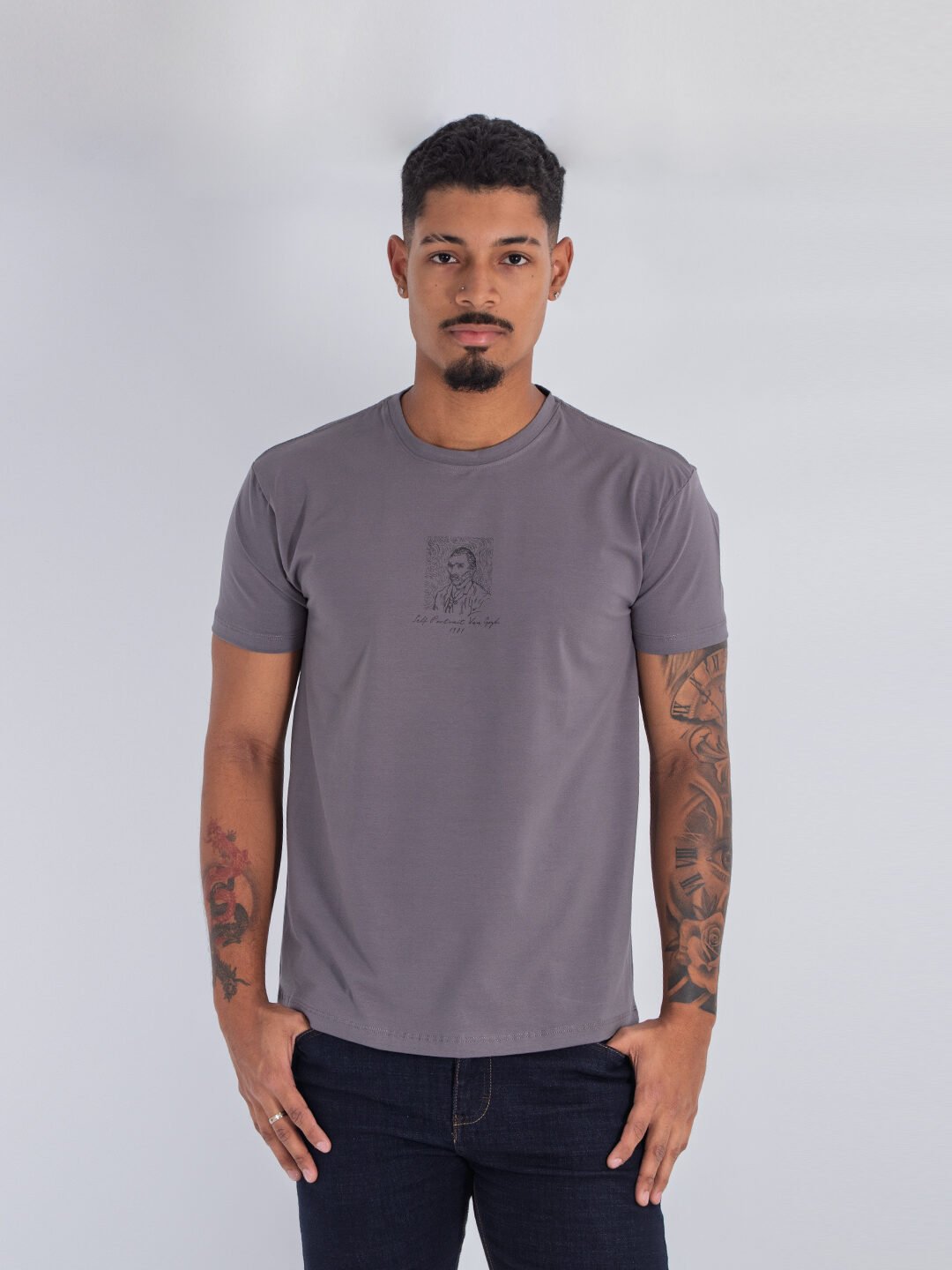 Camiseta Gris Lar Regular Fit