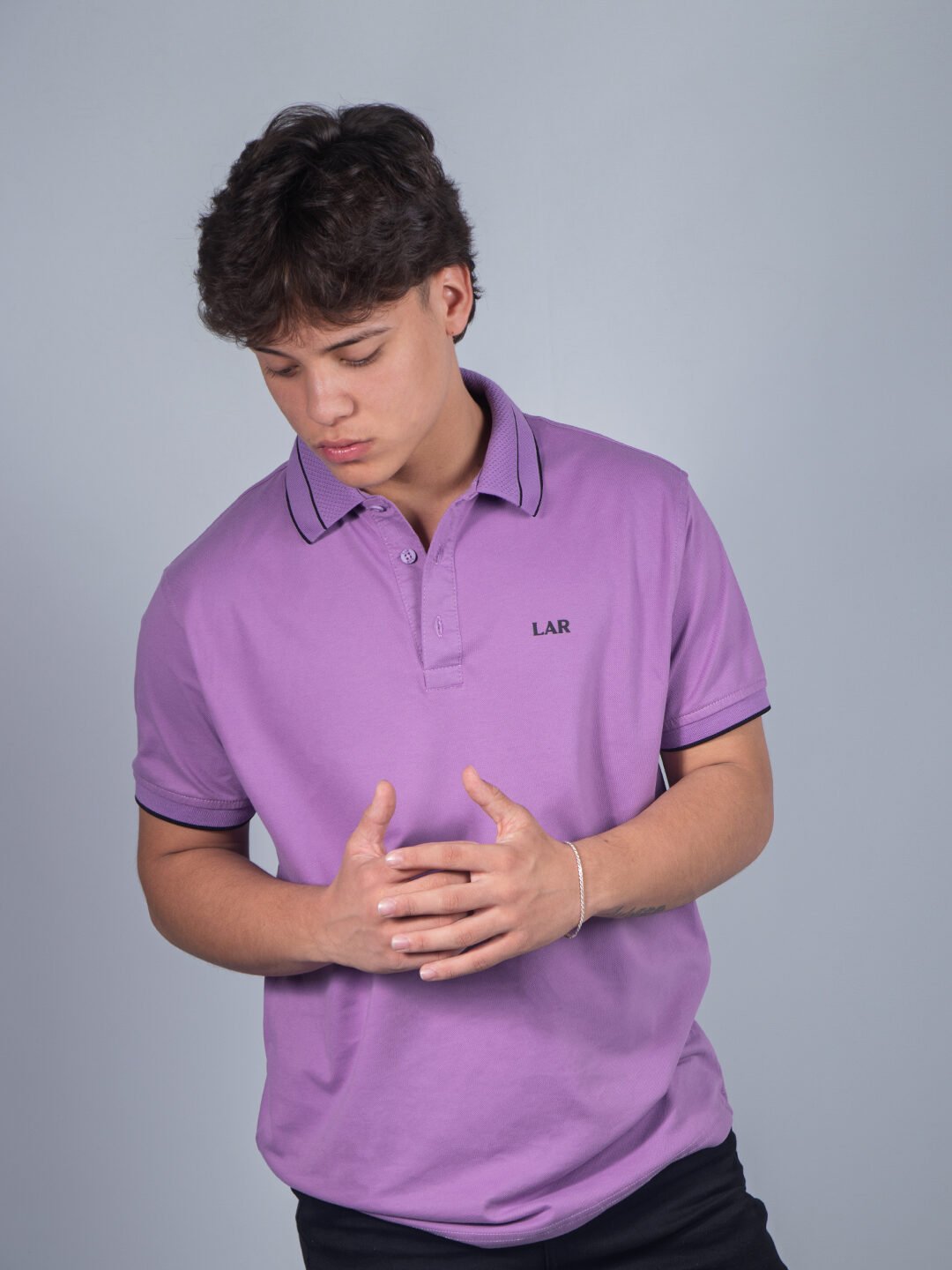 Polo Lila Lar Hombre Regular Fit