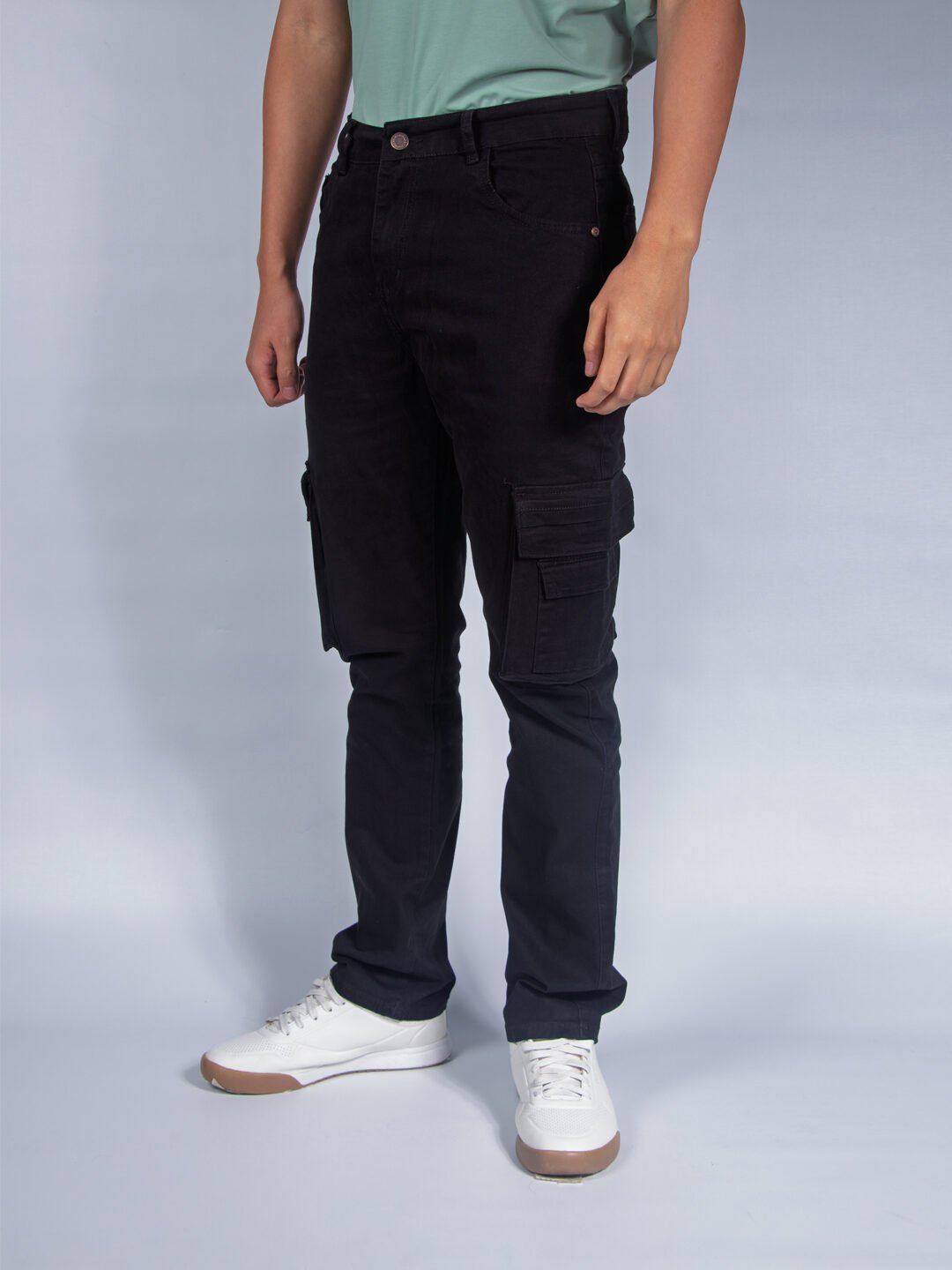 Dril Cargo Negro Slim Lar