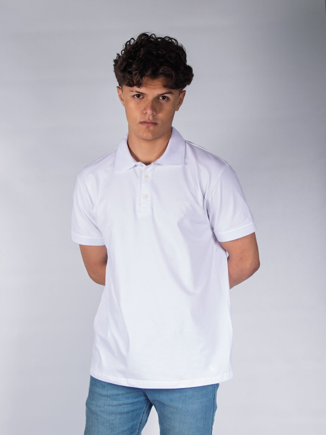 Polo Blanca Lar Regular Hombre