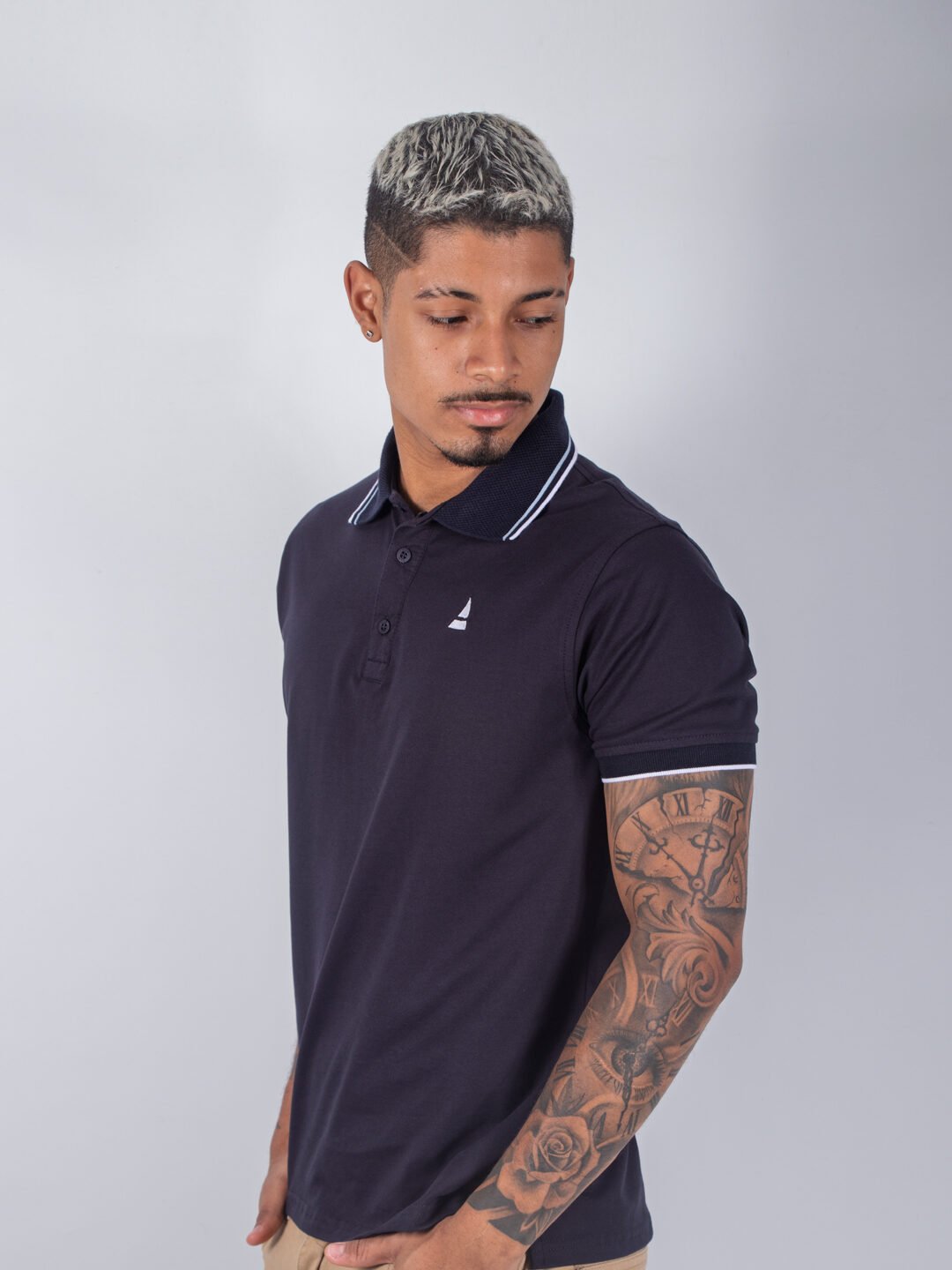 Polo Azul Lar Hombre Slim Fit