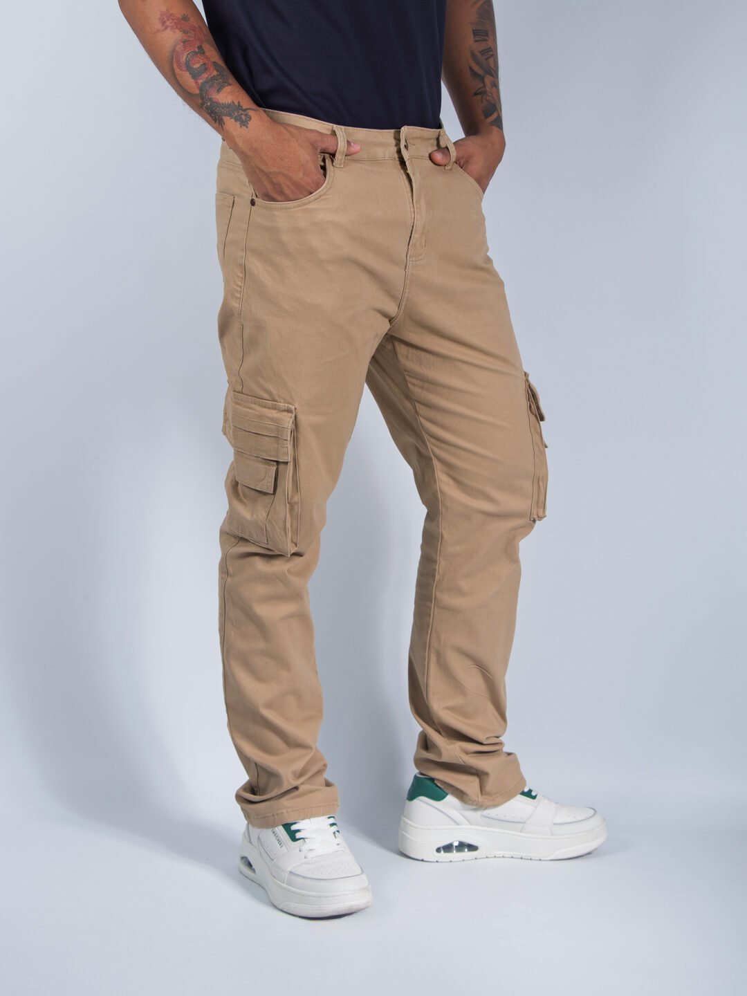 Dril Cargo Kaki Slim Lar