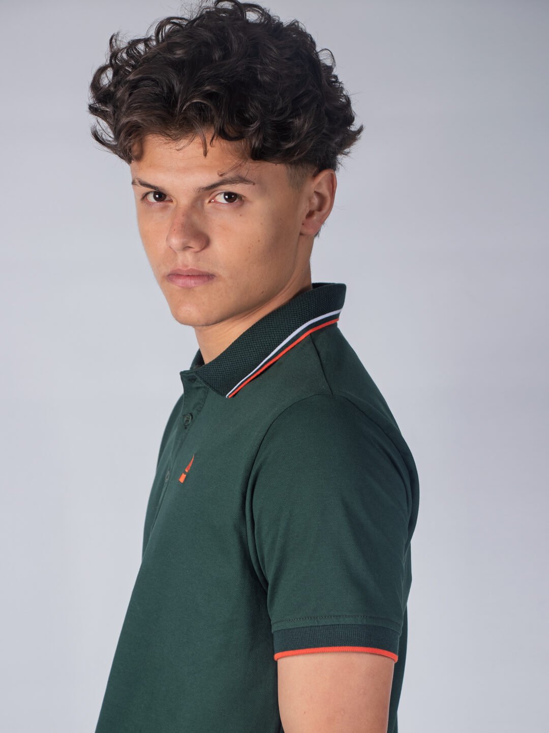 Polo Verde Lar Slim Hombre